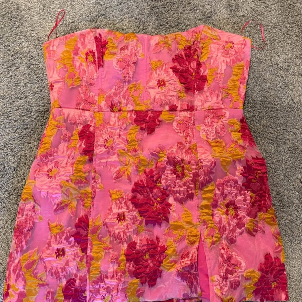 Showpo Pink Floral Mini Dress